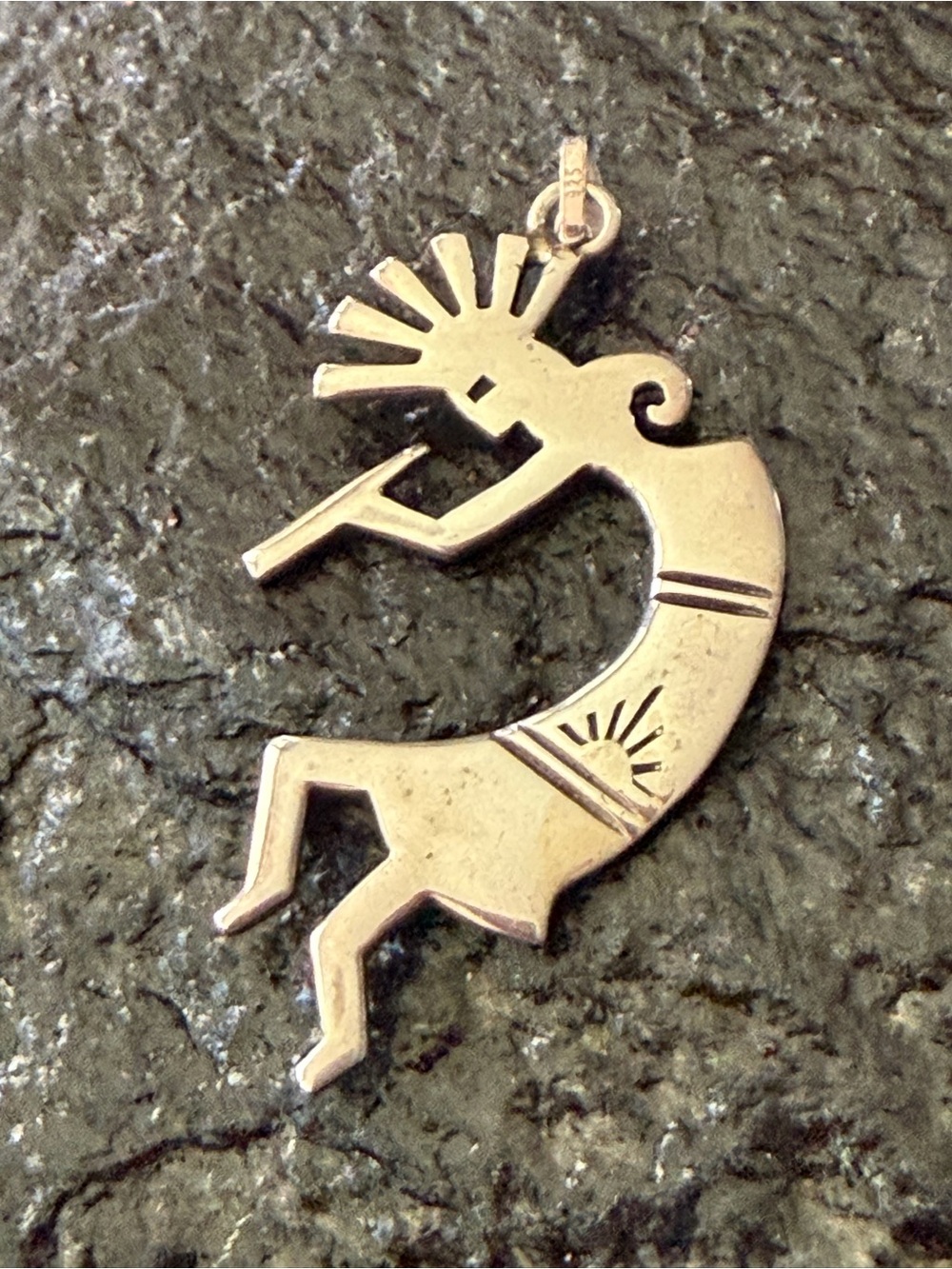 Vintage Kokopelli Native American Sterling Pendant